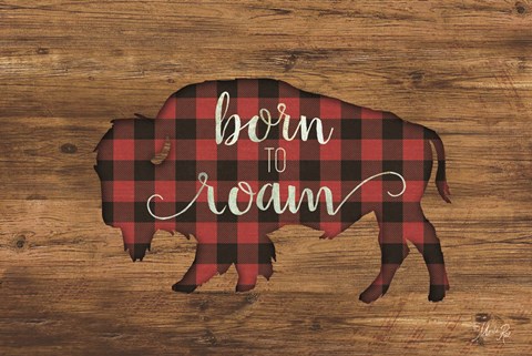 Framed Born to Roam Bison Print