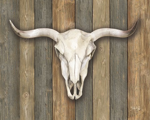 Framed Cow Skull II Print
