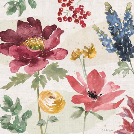 Framed Watercolor Fall II Print