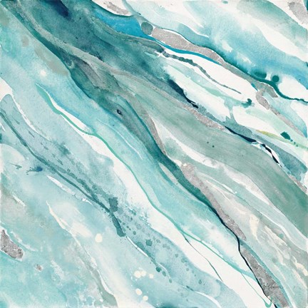 Framed Silver Springs II Blue Green Print