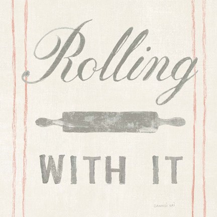 Framed Floursack Kitchen V Print