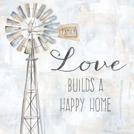 Framed Windmill Love Sentiment Print