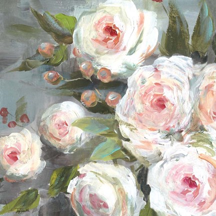 Framed Pink Blooms I Print