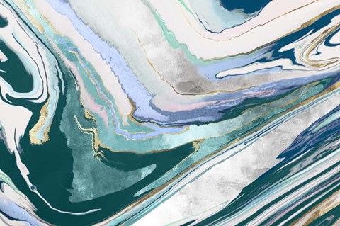 Framed Marble Petroleum I Print