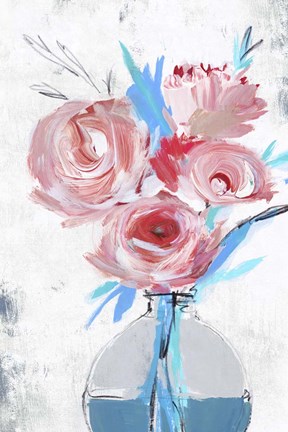 Framed Blue Vase II Print