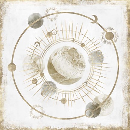 Framed Golden Galaxy I Print