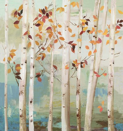 Framed Fall Birch Trees Print