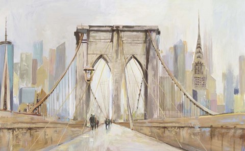 Framed Brooklyn Bridge Walkway Print