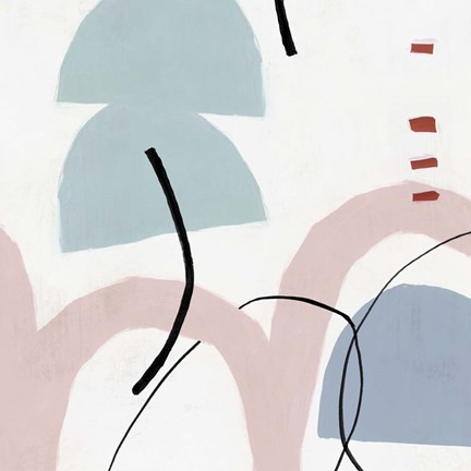 Framed Elasticity II Blush Print