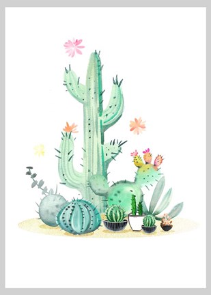 Framed Cactus III Print
