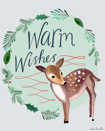 Framed Warm Wishes Fawn Print