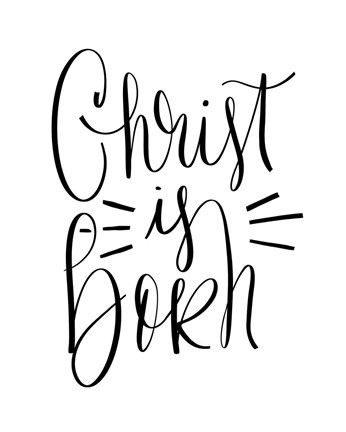 Framed Christ is Born II Print