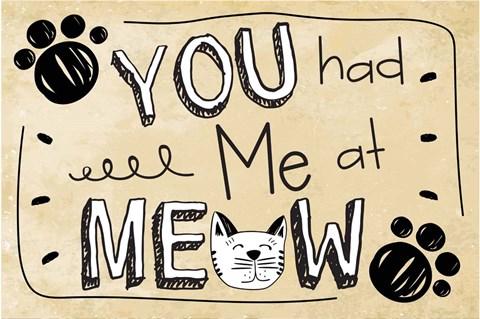 Framed You Had Me at Meow Print