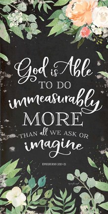 Framed God is Able Print