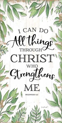 Framed I Can Do All Things Through Christ Print