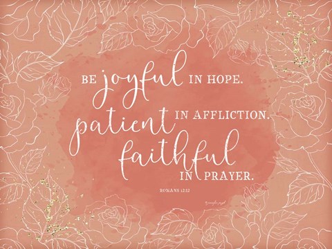 Framed Be Joyful Romans Print