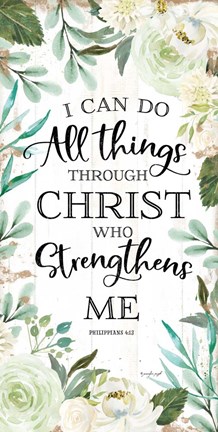 Framed I Can Do All Things Through Christ II Print