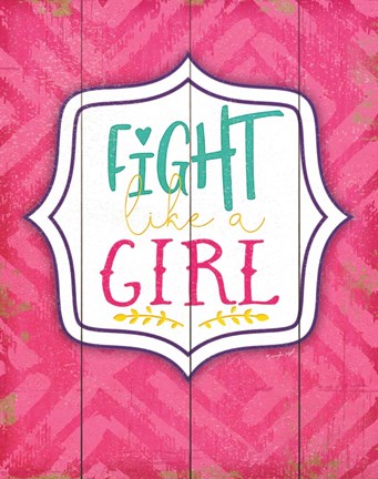 Framed Fight Like a Girl Print