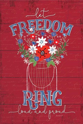 Framed Let Freedom Ring Print