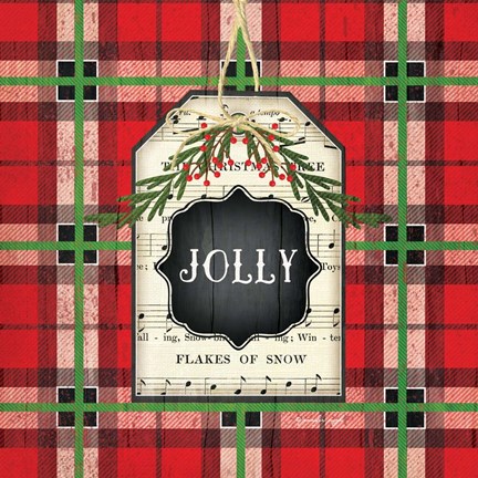 Framed Jolly Christmas Plaid Print