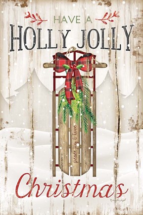 Framed Holly Jolly Print