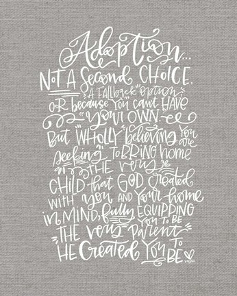Framed Adoption Print