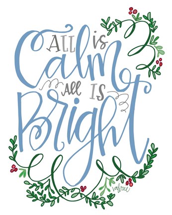 Framed All is Calm Print