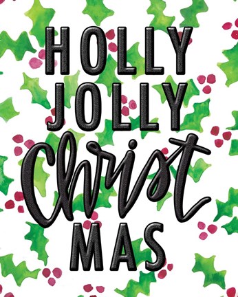 Framed Holly Jolly Print