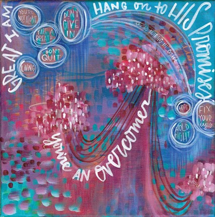 Framed Hang on to His Promises Print