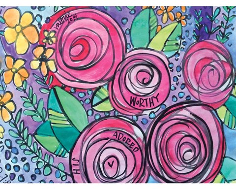 Framed Worthy Roses Print