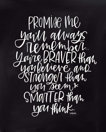 Framed Promise Me Print