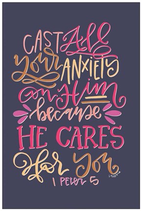 Framed He Cares Print