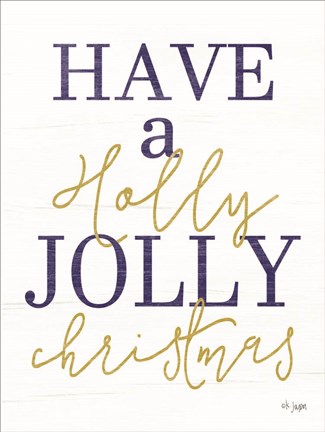 Framed Holly Jolly Christmas Print