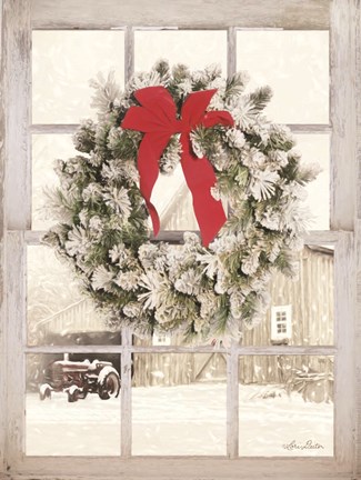 Framed On the Farm Window View Print