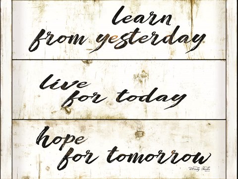 Framed Live for Today Print