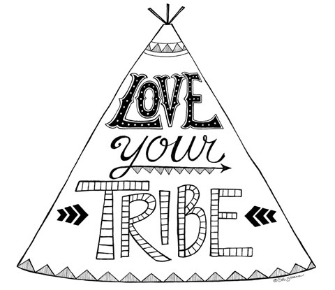 Framed Love Your Tribe Print