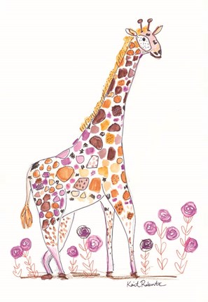 Framed Giraffe, Giraffe, Make Me Laugh Print