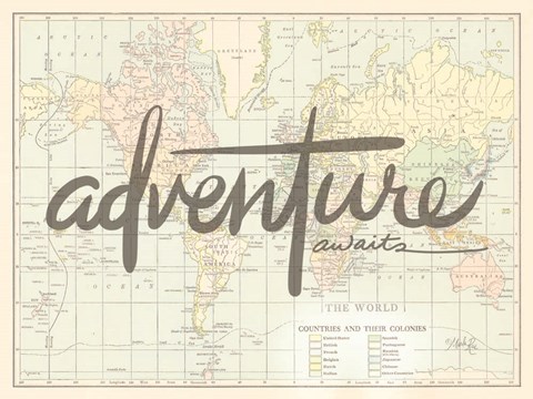 Framed Adventure Awaits Print