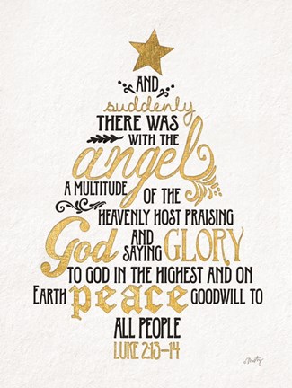 Framed Luke Christmas Tree Print