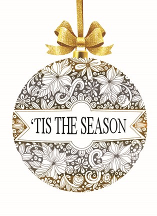 Framed &#39;Tis the Season Ornament Print