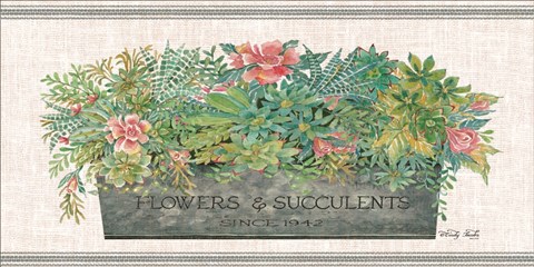 Framed Flowers &amp; Succulents Print