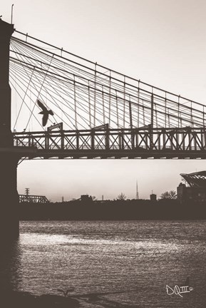Framed Suspension Bridge II Print