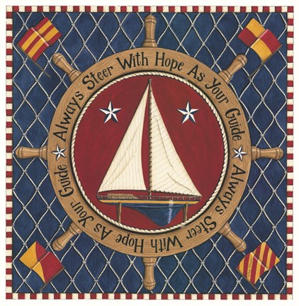 Framed Always Steer with Hope as Your Guide Print