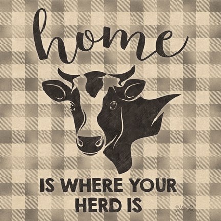 Framed Home is Where Your Herd Is Print