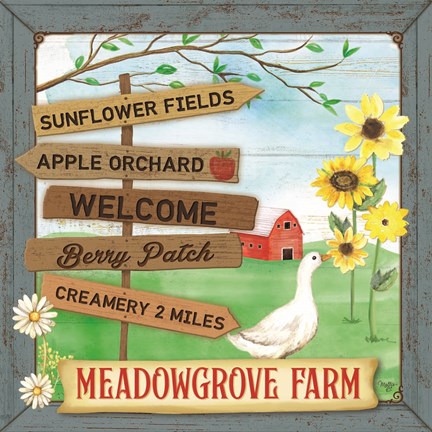 Framed Meadowgrove Farm Print
