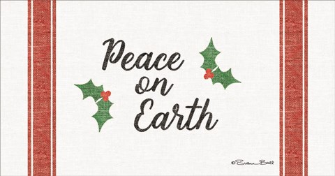Framed Peace on Earth Grain Sack Print