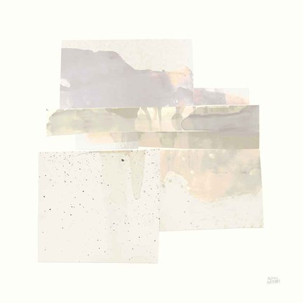 Framed Stacks II Neutral Print