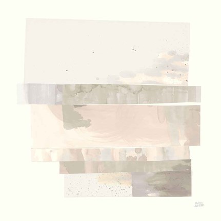 Framed Stacks I Neutral Print