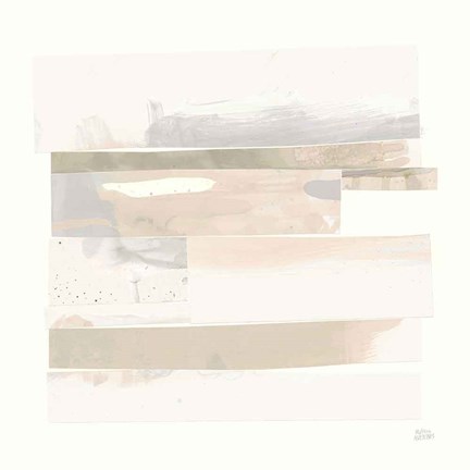 Framed Stacks III Neutral Print