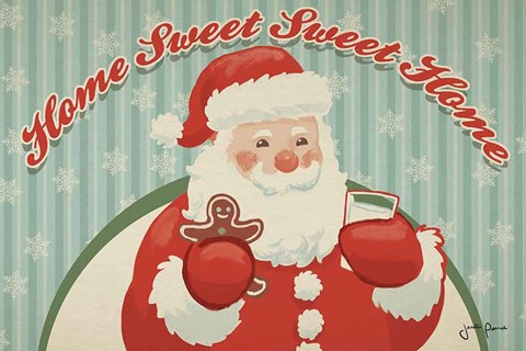 Framed Retro Christmas V Print